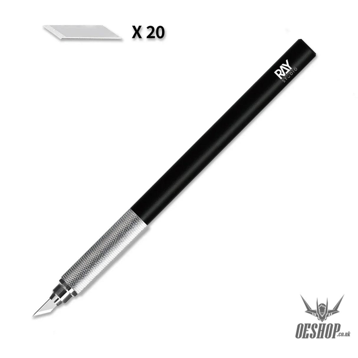 RAY STUDIO Metal Modeler’s Knife - Narrow Blade RK-03 + Light Blade 20 pcs - Scribing Tools