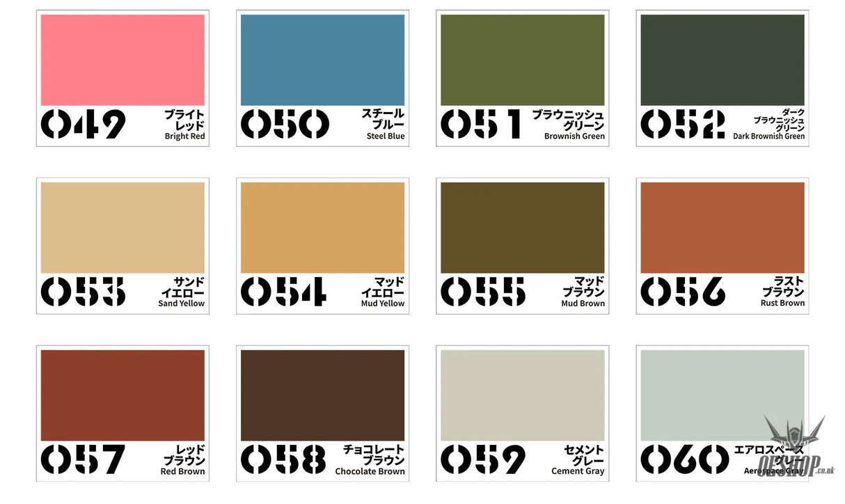 RAY STUDIO (QUICK IDEA) Model Acrylic-Colors - RMAC-Q-005B 12-Color Set (049-060) (18ML) - Painting Consumables