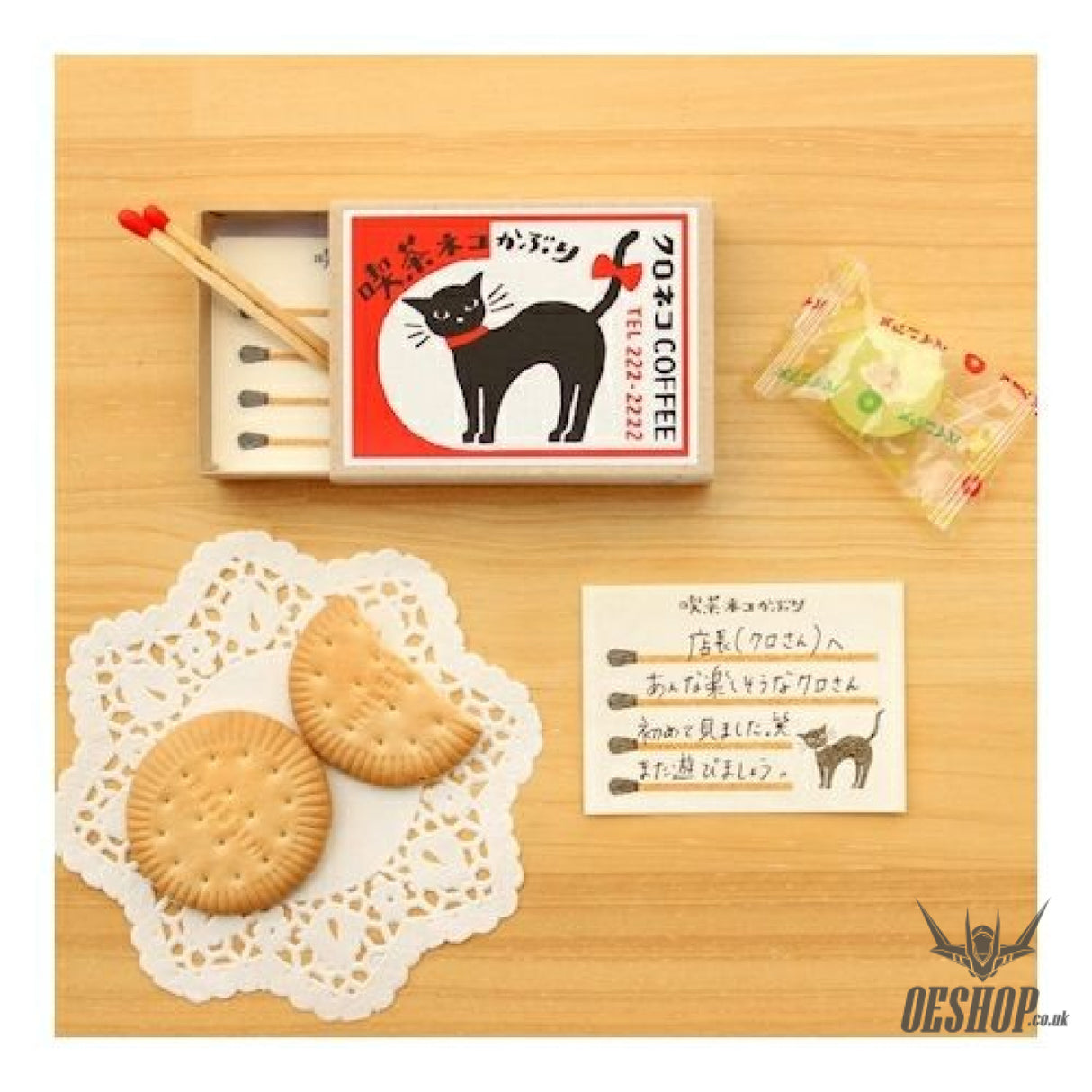 Retro Diary Match Box Memo Cafe Cat Neko Kaburi Furukawashiko 3.99 OEShop