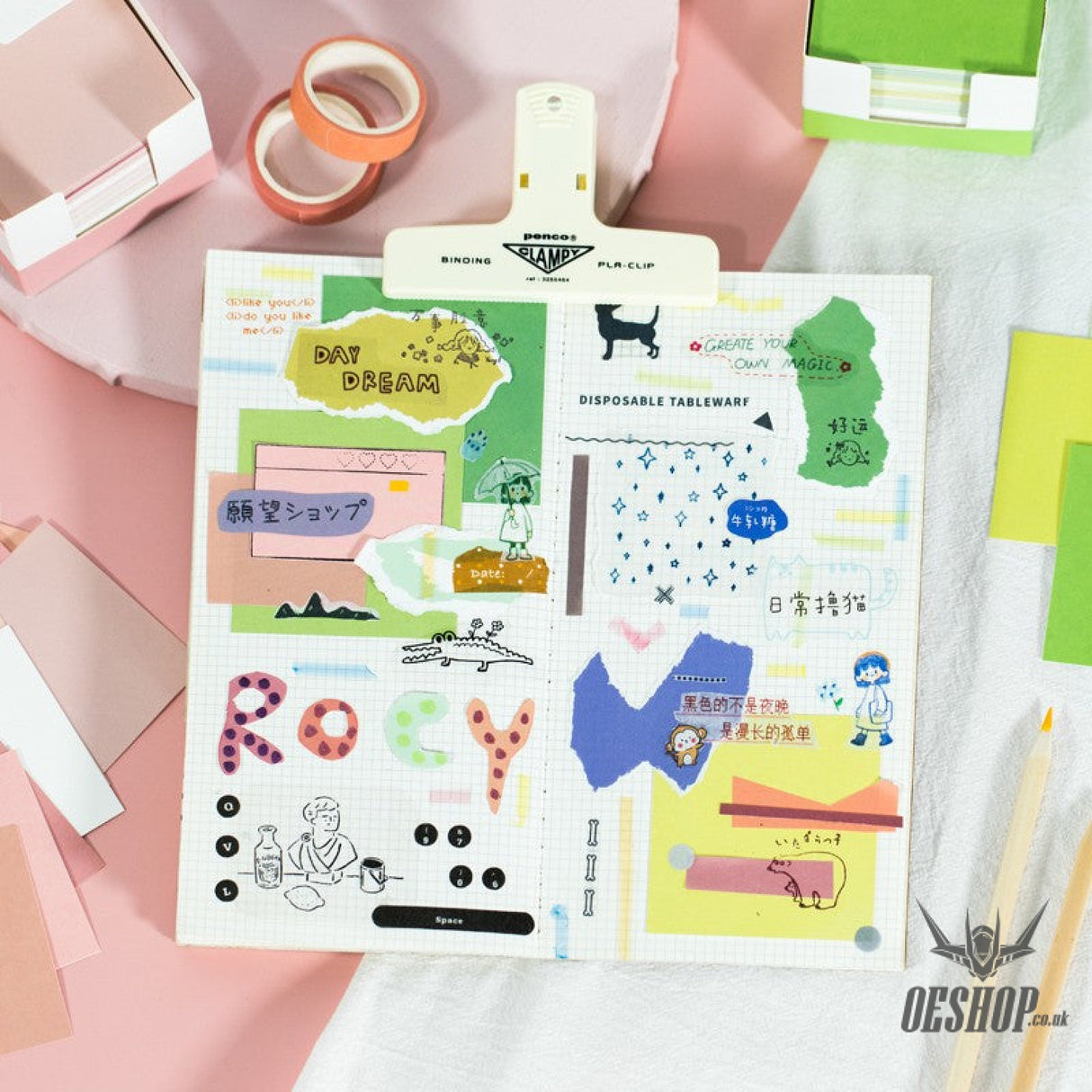 Rosy Posy Memo Notes Morandi Color Multifunctional Tohkin 3.99 OEShop