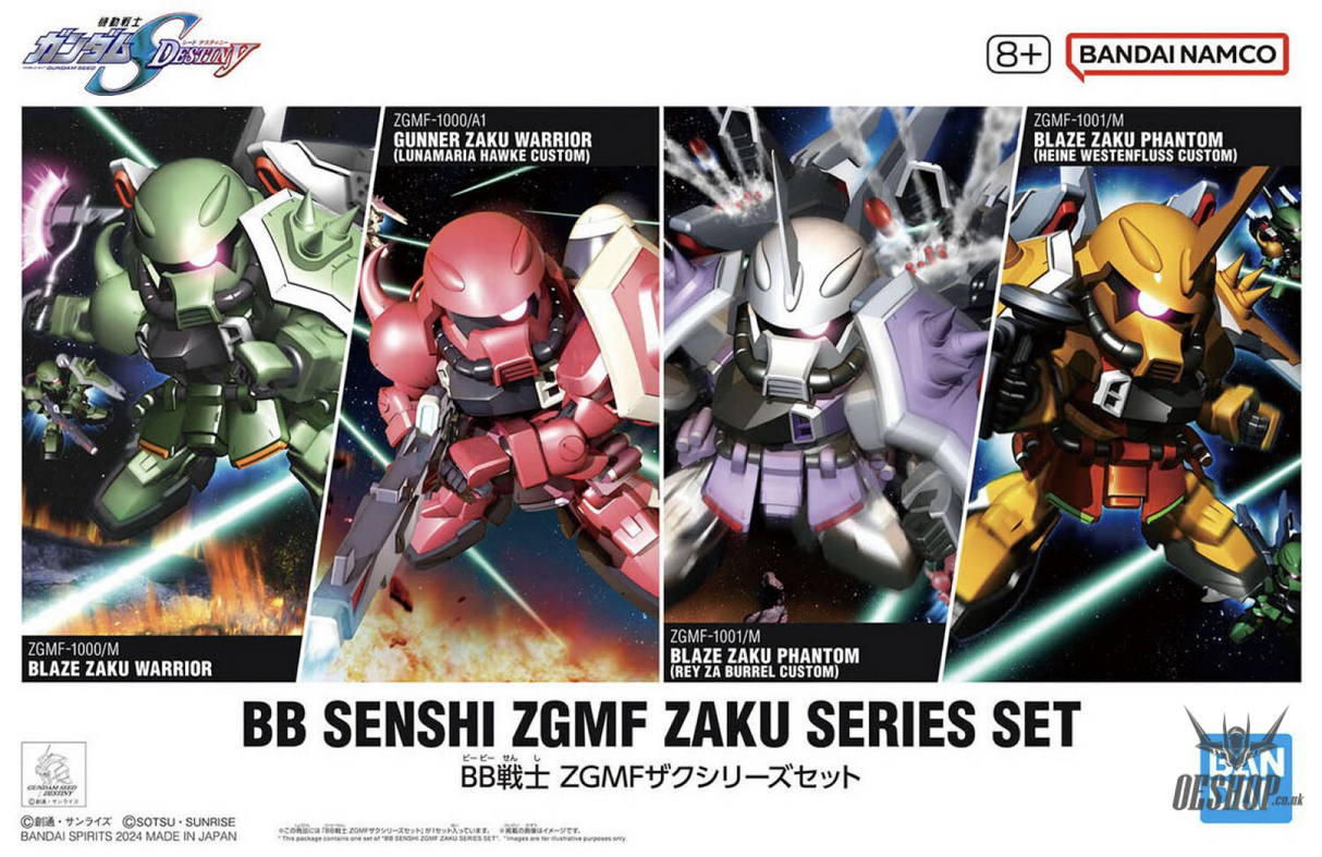 SD BB Senshi ZGMF Zaku Series Set Scale Model Kits