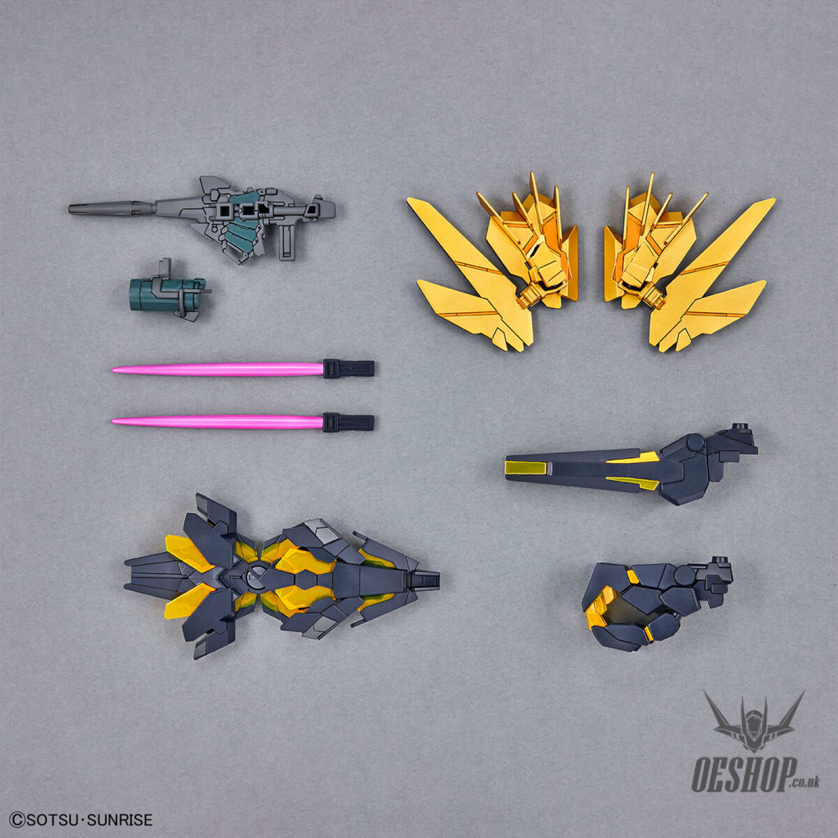 SD Gundam Cross Silhouette 19 Unicorn Gundam 2 Banshee (Destroy Mode) & Banshee Norn Parts Set Scale Model Kits