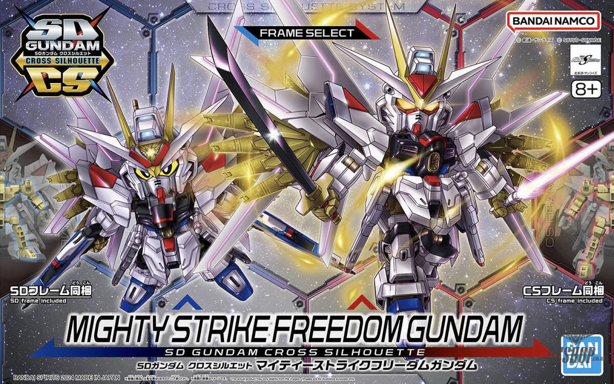 SD Gundam Cross Silhouette 21 Mighty Strike Freedom Gundam (Mobile Suit Gundam SEED Freedom) Scale Model Kits