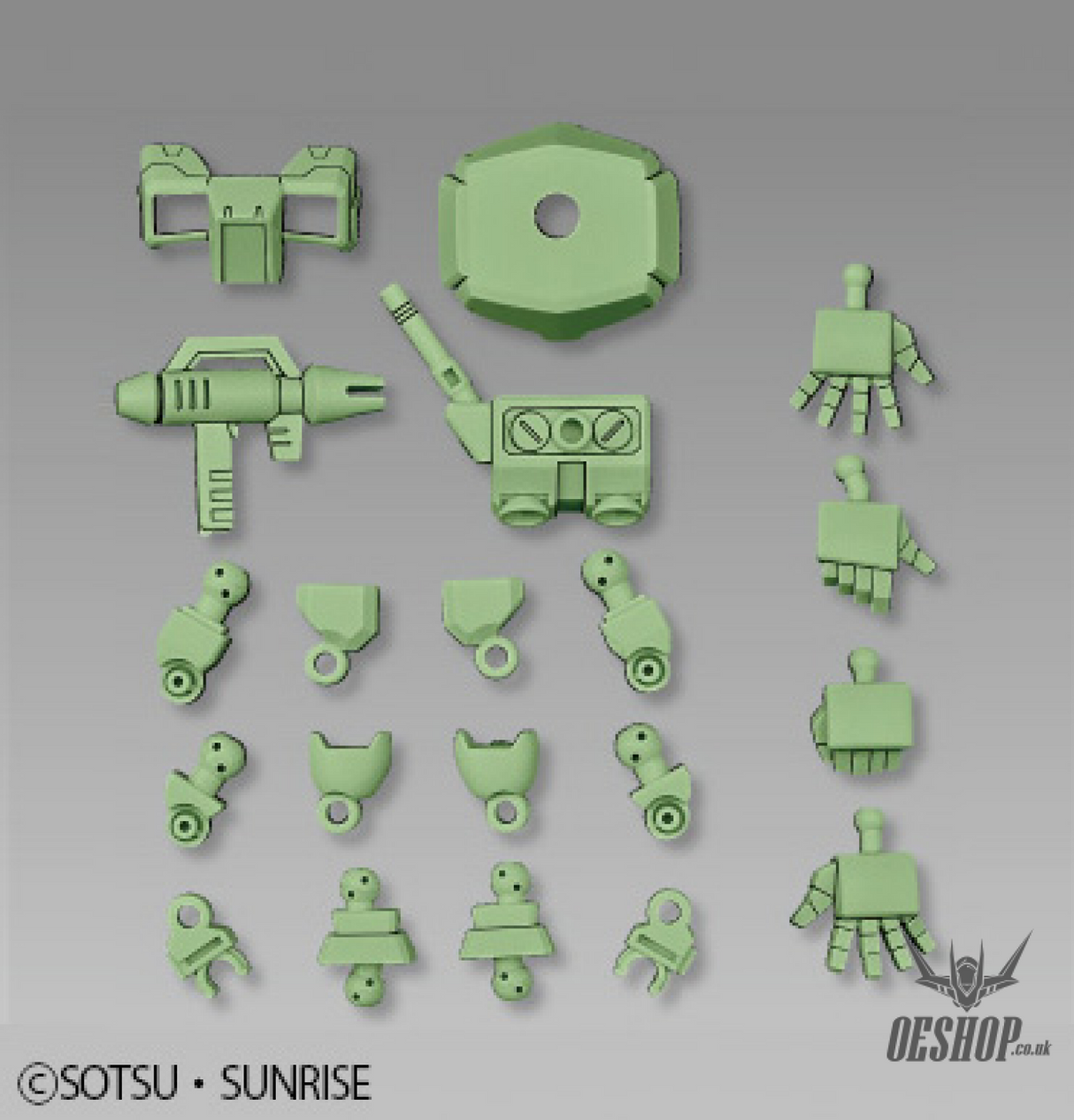 SD Gundam Cross Silhouette OP-08: Silhouette Booster (Green) Scale Model Kits