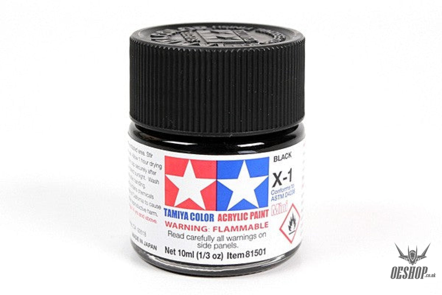 TAMIYA 81501 ACRYLIC MINI X-1 BLACK 10ml Tamiya 1.85 OEShop