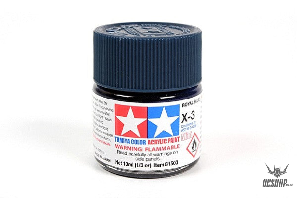 TAMIYA 81503 ACRYLIC MINI X-3 ROYAL BLUE 10ml Tamiya 1.85 OEShop