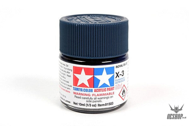 TAMIYA 81503 ACRYLIC MINI X-3 ROYAL BLUE 10ml Tamiya 1.85 OEShop