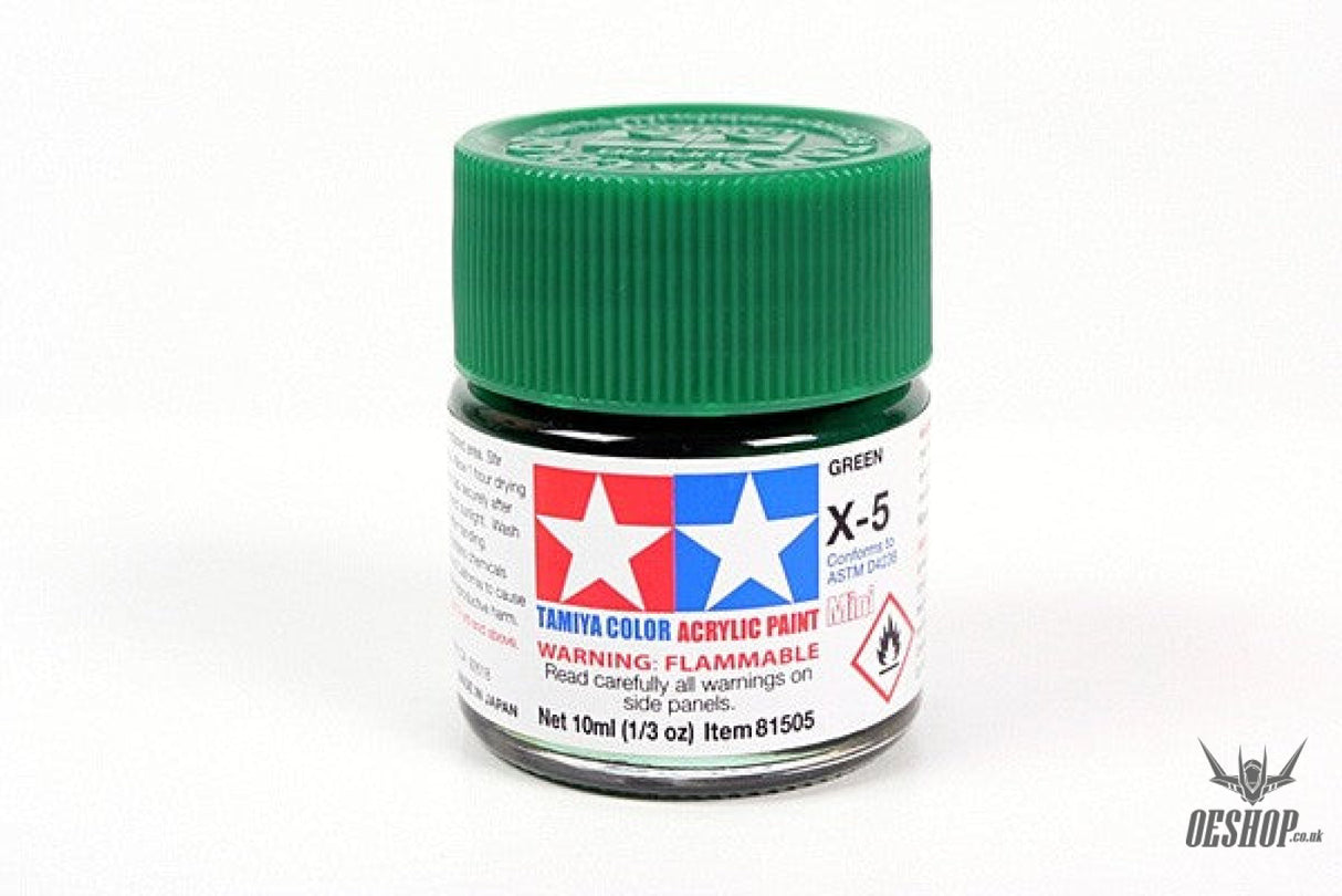 TAMIYA 81505 ACRYLIC MINI X-5 GREEN 10ml Tamiya 1.85 OEShop
