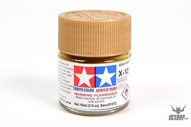 TAMIYA 81512 ACRYLIC MINI X-12 GOLD LEAF 10ml Tamiya 1.85 OEShop