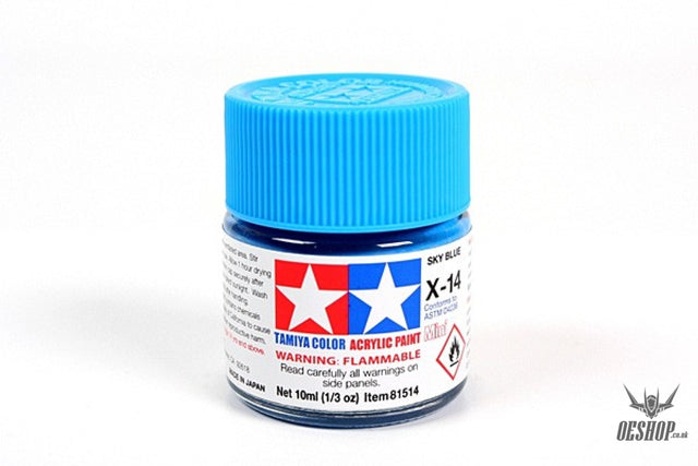 TAMIYA 81514 ACRYLIC MINI X-14 SKY BLUE 10ml Tamiya 1.85 OEShop