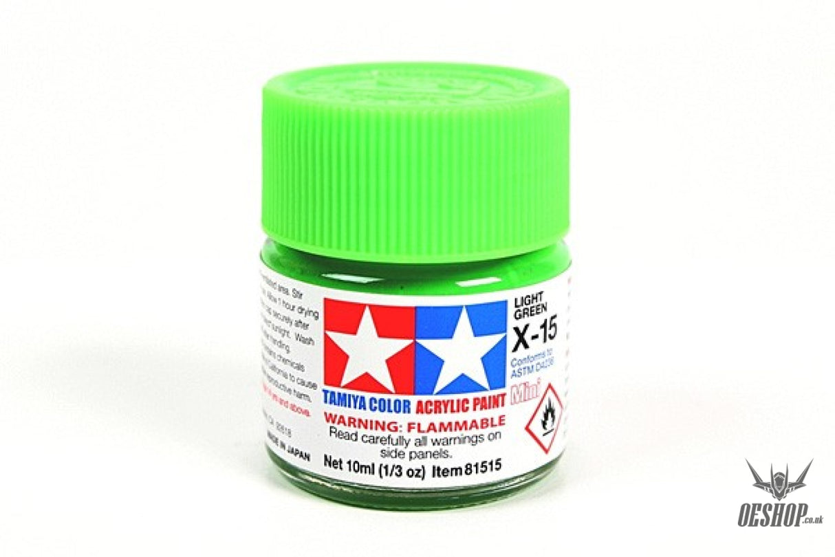 TAMIYA 81515 ACRYLIC MINI X-15 LIGHT GREEN 10ml Tamiya 1.85 OEShop