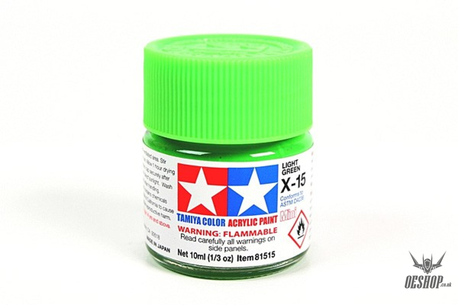 TAMIYA 81515 ACRYLIC MINI X-15 LIGHT GREEN 10ml Tamiya 1.85 OEShop