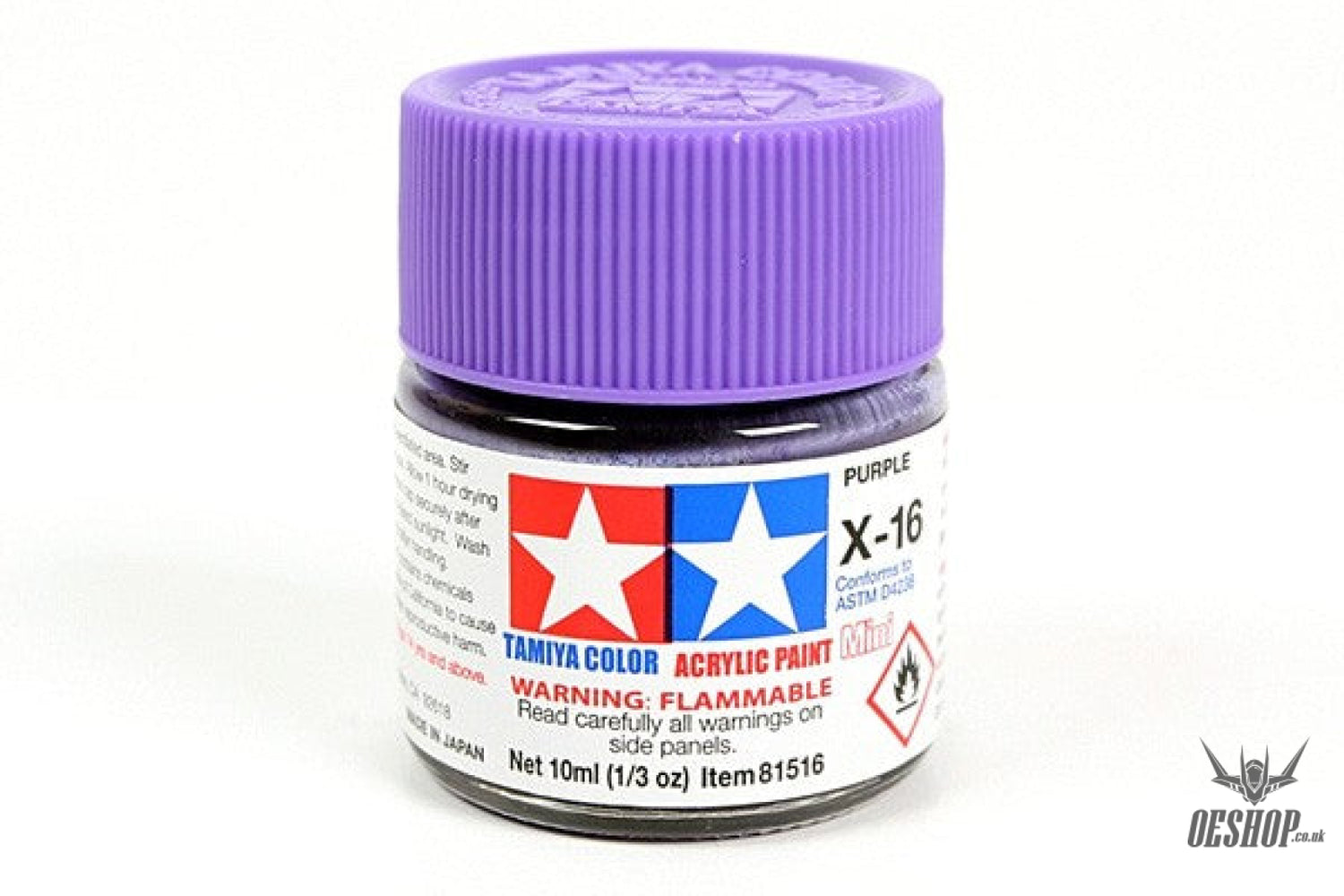 TAMIYA 81516 ACRYLIC MINI X-16 PURPLE 10ml Tamiya 1.85 OEShop