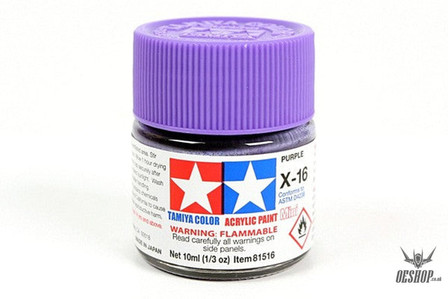 TAMIYA 81516 ACRYLIC MINI X-16 PURPLE 10ml Tamiya 1.85 OEShop