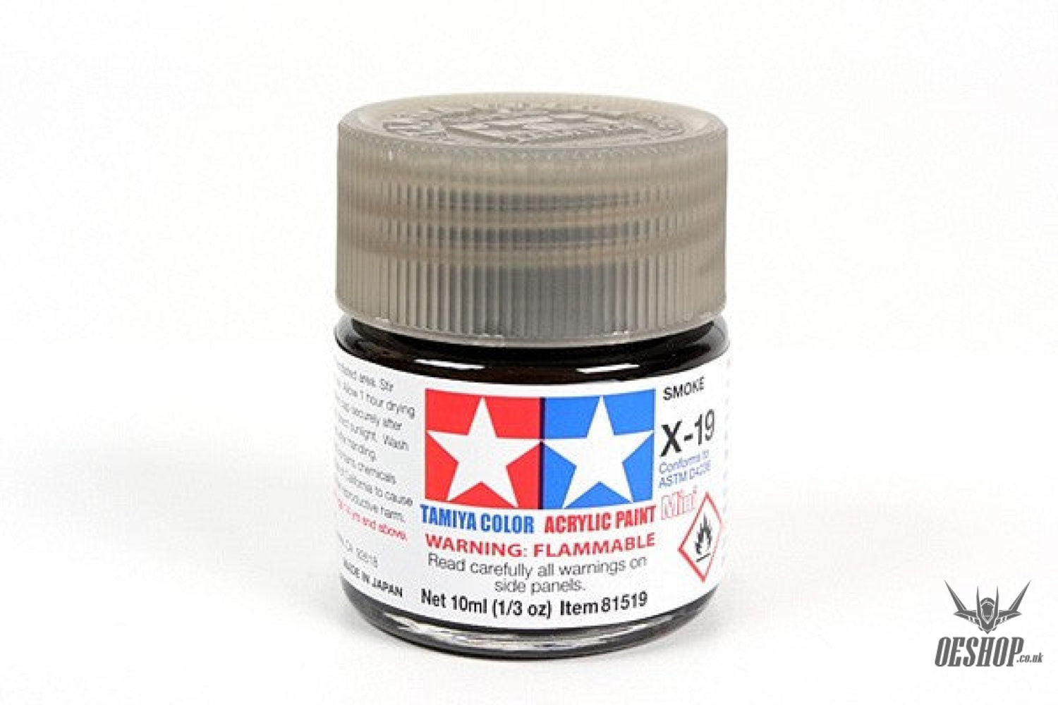 TAMIYA 81519 ACRYLIC MINI X-19 SMOKE 10ml Tamiya 1.85 OEShop