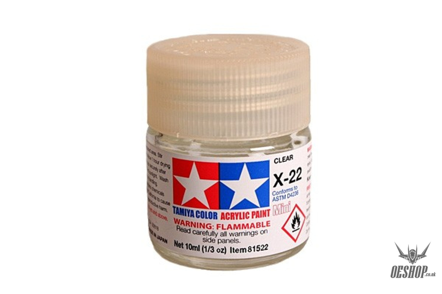 TAMIYA 81522 ACRYLIC MINI X-22 CLEAR 10ml Tamiya 1.85 OEShop