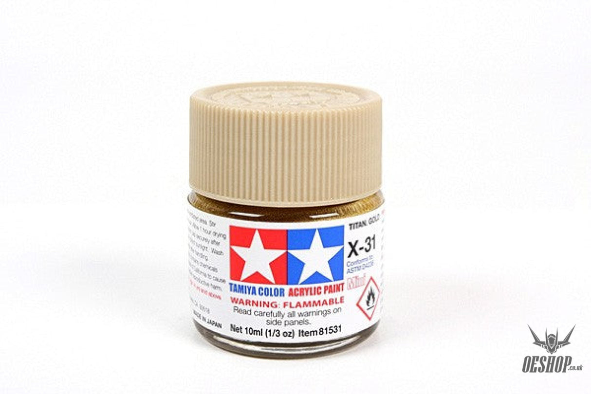 TAMIYA 81531 ACRYLIC MINI X-31 TITAN GOLD 10ml Tamiya 2.25 OEShop