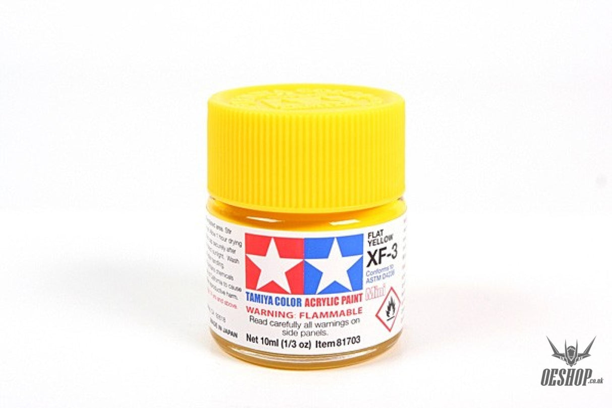 TAMIYA 81703 ACRYLIC MINI XF-3 FLAT YELLOW 10ml Tamiya 1.85 OEShop