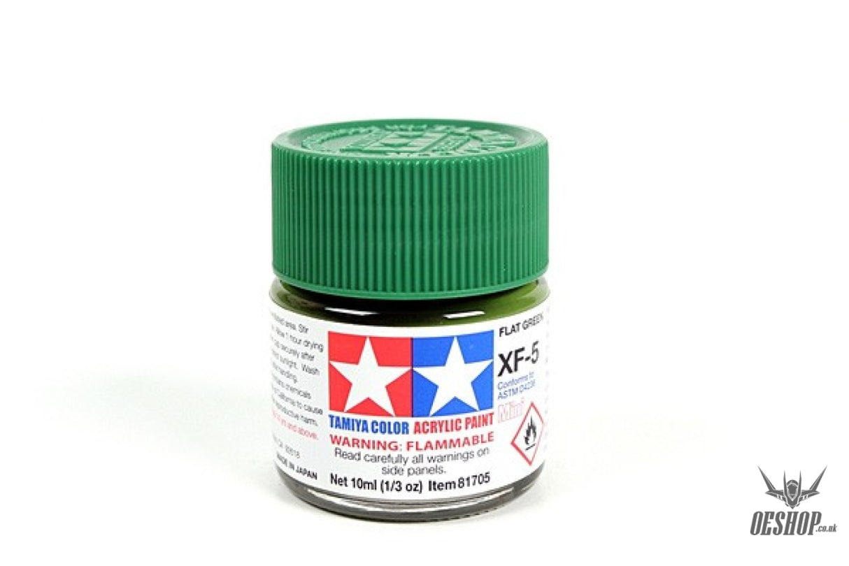 TAMIYA 81705 ACRYLIC MINI XF-5 FLAT GREEN 10ml Tamiya 1.85 OEShop