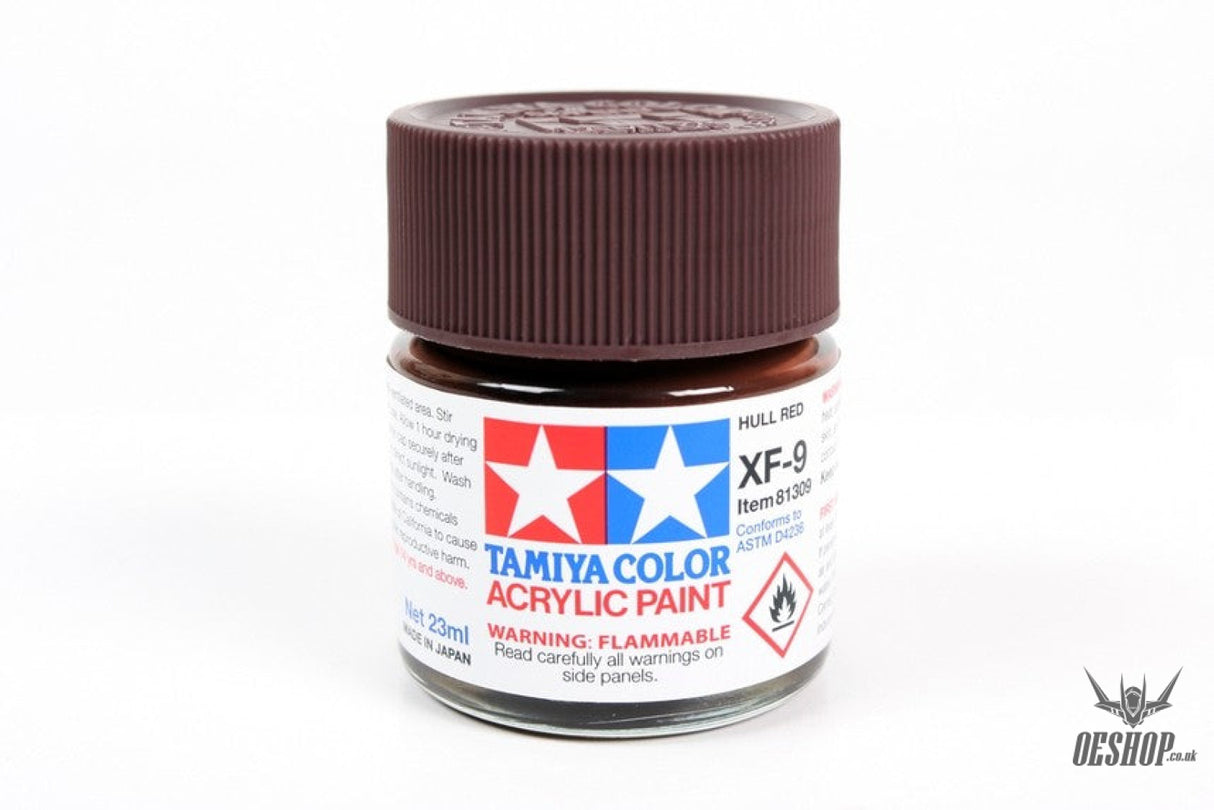 TAMIYA 81709 ACRYLIC MINI XF-9 HULL RED 10ml Tamiya 1.85 OEShop