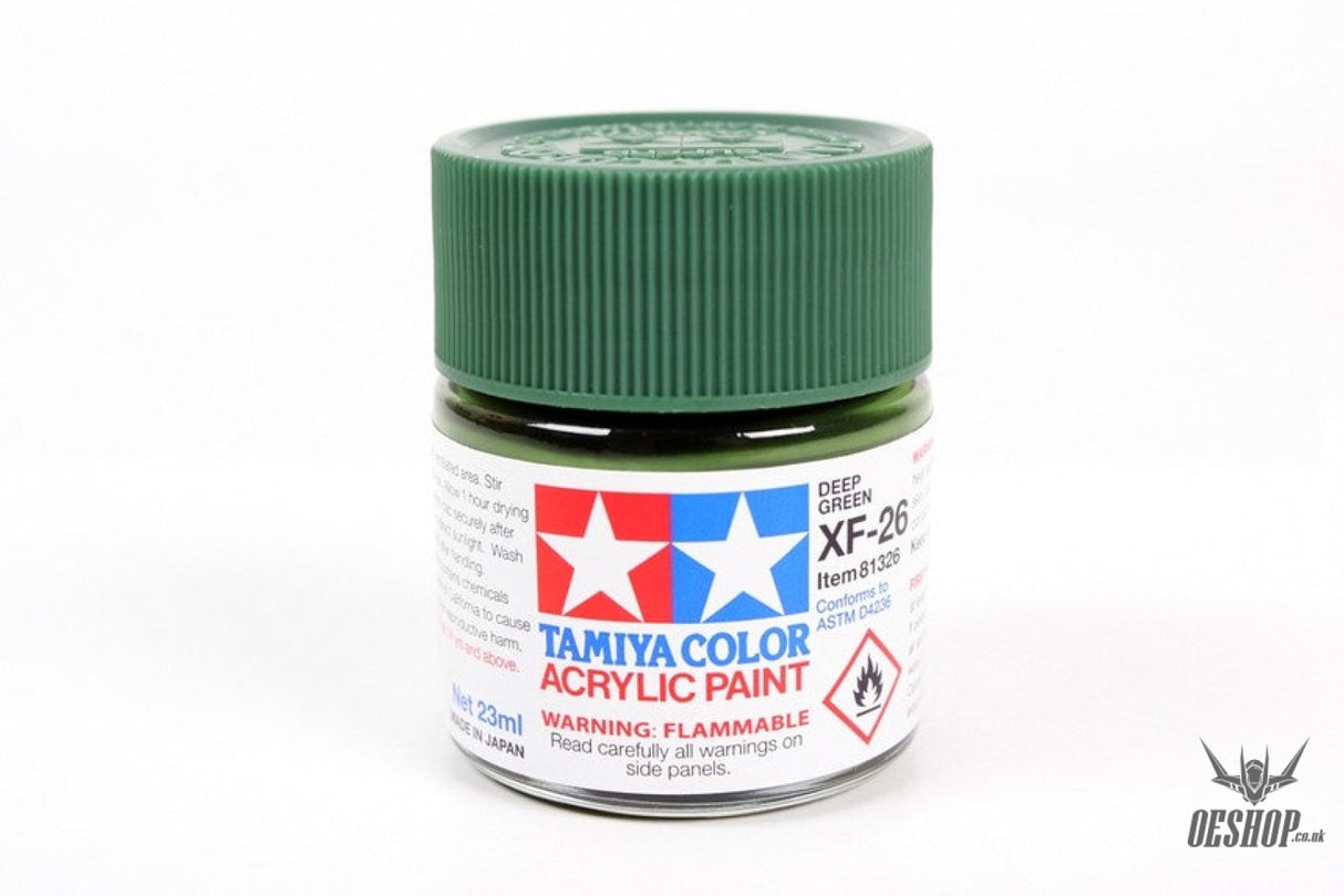 TAMIYA 81726 ACRYLIC MINI XF-26 DEEP GREEN 10ml Tamiya 1.85 OEShop