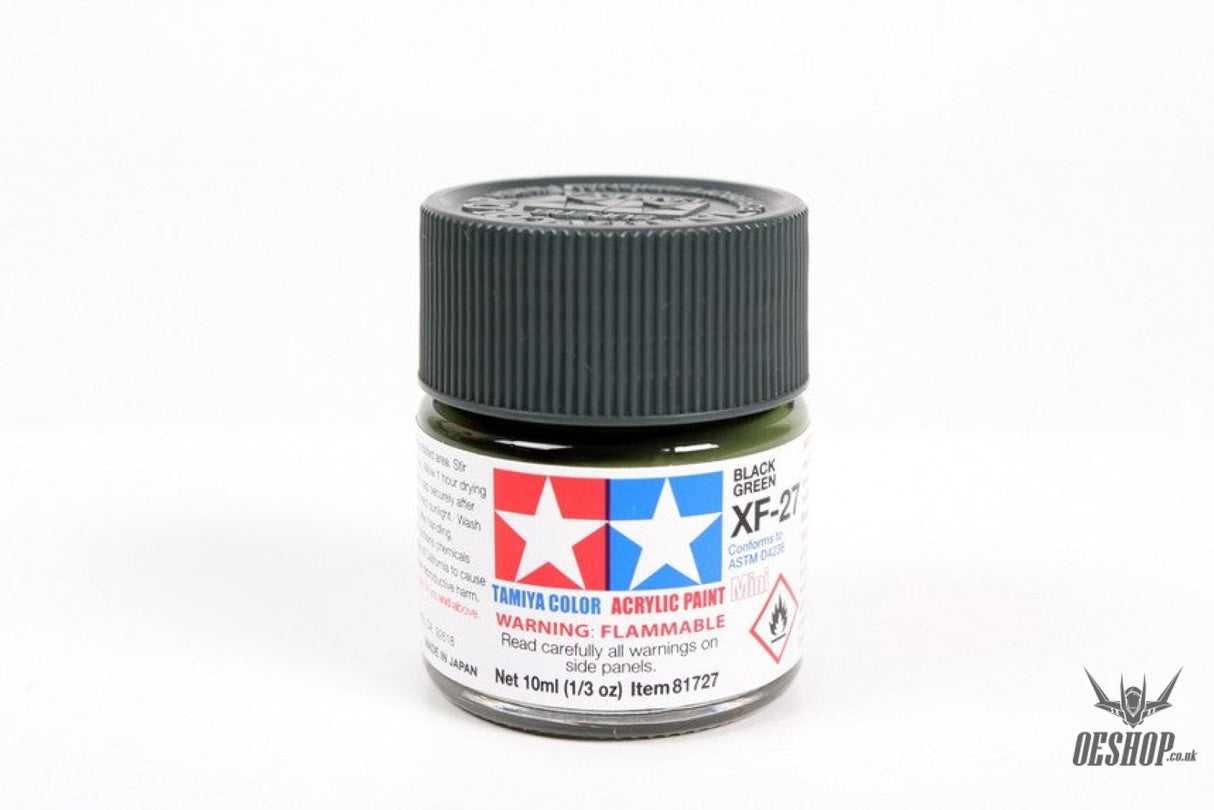 TAMIYA 81727 ACRYLIC MINI XF-27 BLACK GREEN 10ml Tamiya 1.85 OEShop