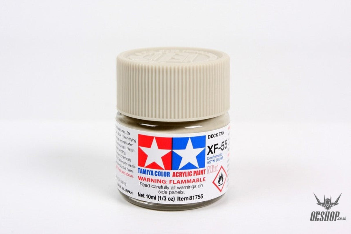 TAMIYA 81755 ACRYLIC MINI XF-55 DECK TAN 10ml Tamiya 1.85 OEShop