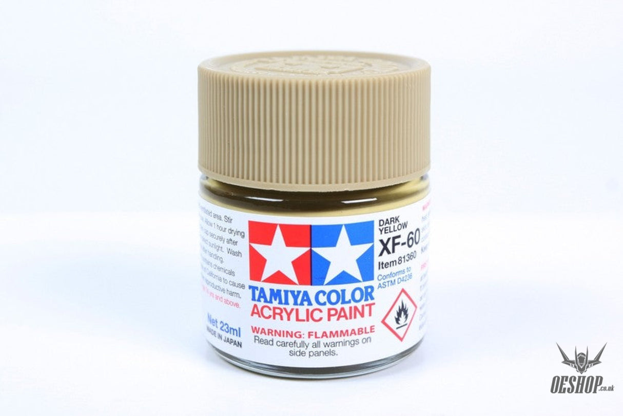 TAMIYA 81760 ACRYLIC MINI XF-60 DARK YELLOW 10ml Tamiya 1.85 OEShop