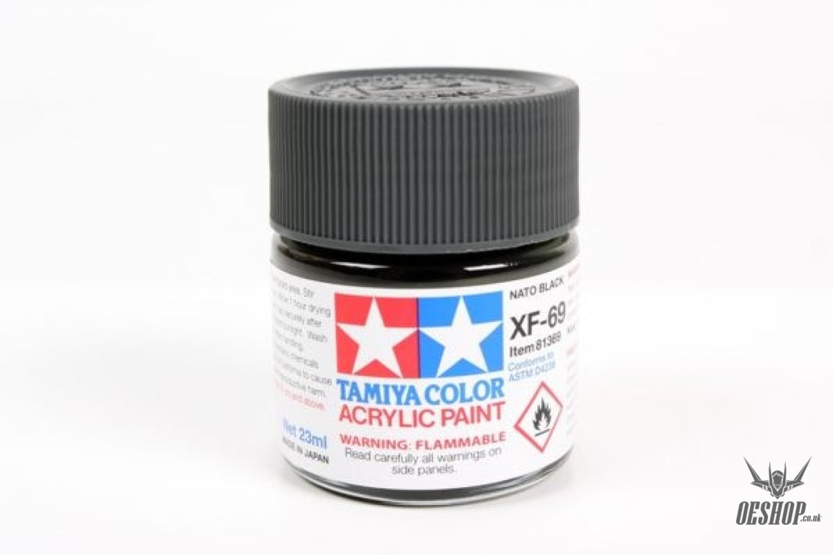 TAMIYA 81769 ACRYLIC MINI XF-69 NATO BLACK 10ml Tamiya 1.85 OEShop