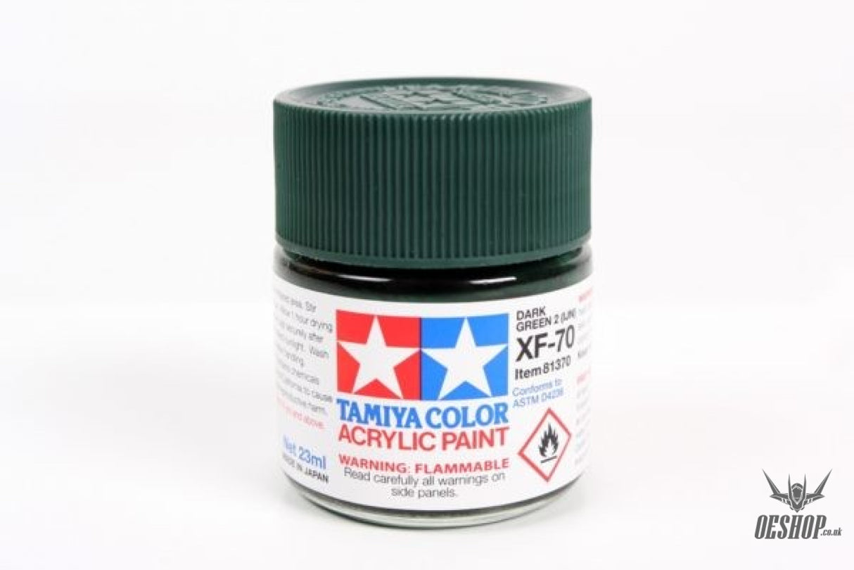 TAMIYA 81770 ACRYLIC MINI XF-70 DARK GREEN 2 10ml Tamiya 1.85 OEShop