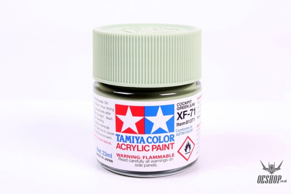 TAMIYA 81771 ACRYLIC MINI XF-71 COCKPIT GREEN 2 10ml Tamiya 1.85 OEShop