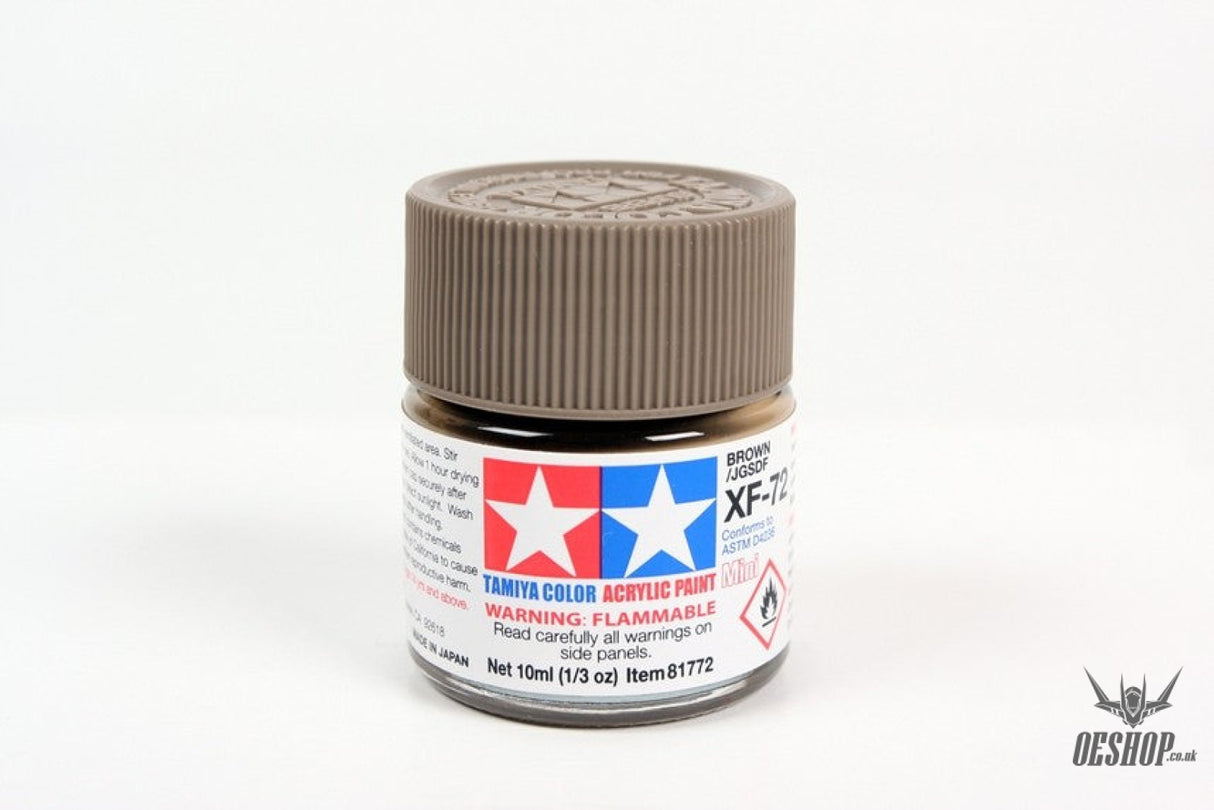 TAMIYA 81772 ACRYLIC MINI XF-72 JGSDF BROWN 10ml Tamiya 1.85 OEShop