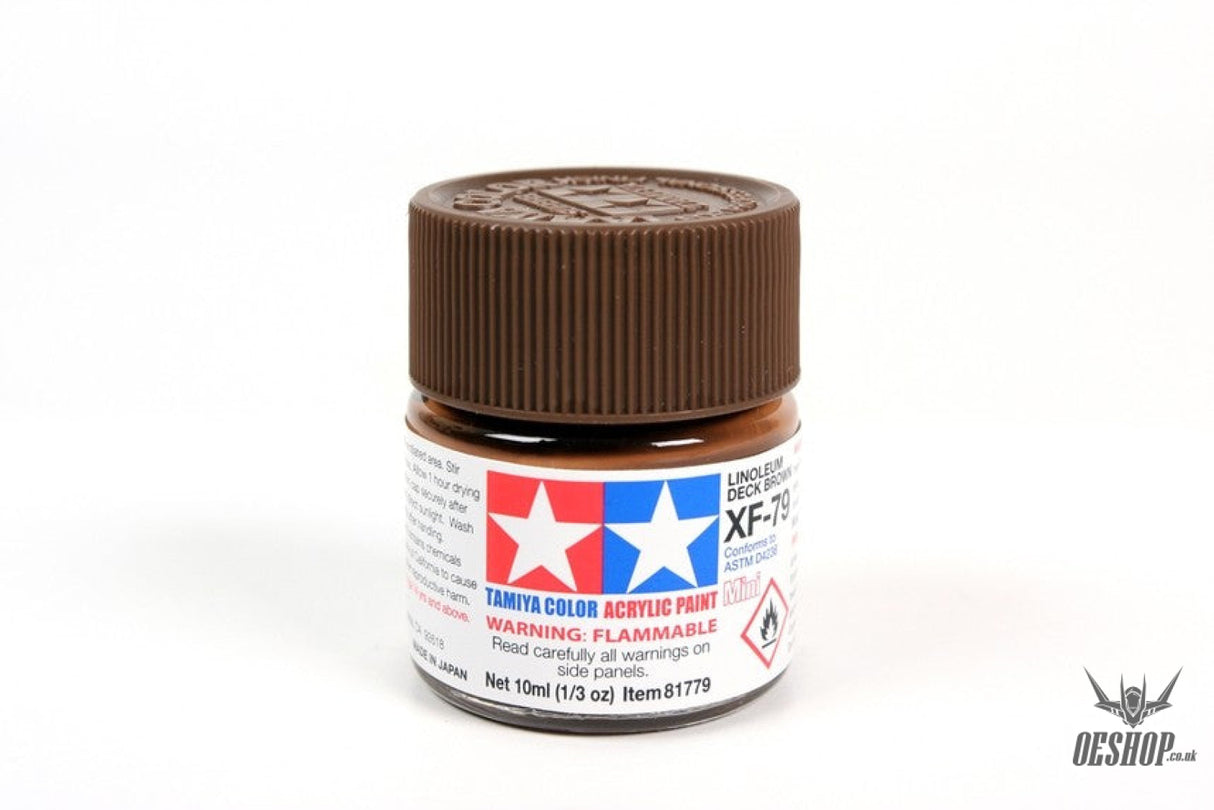 TAMIYA 81779 ACRYL.MINI XF-79 LINO DECK BROWN 10ml Tamiya 1.85 OEShop