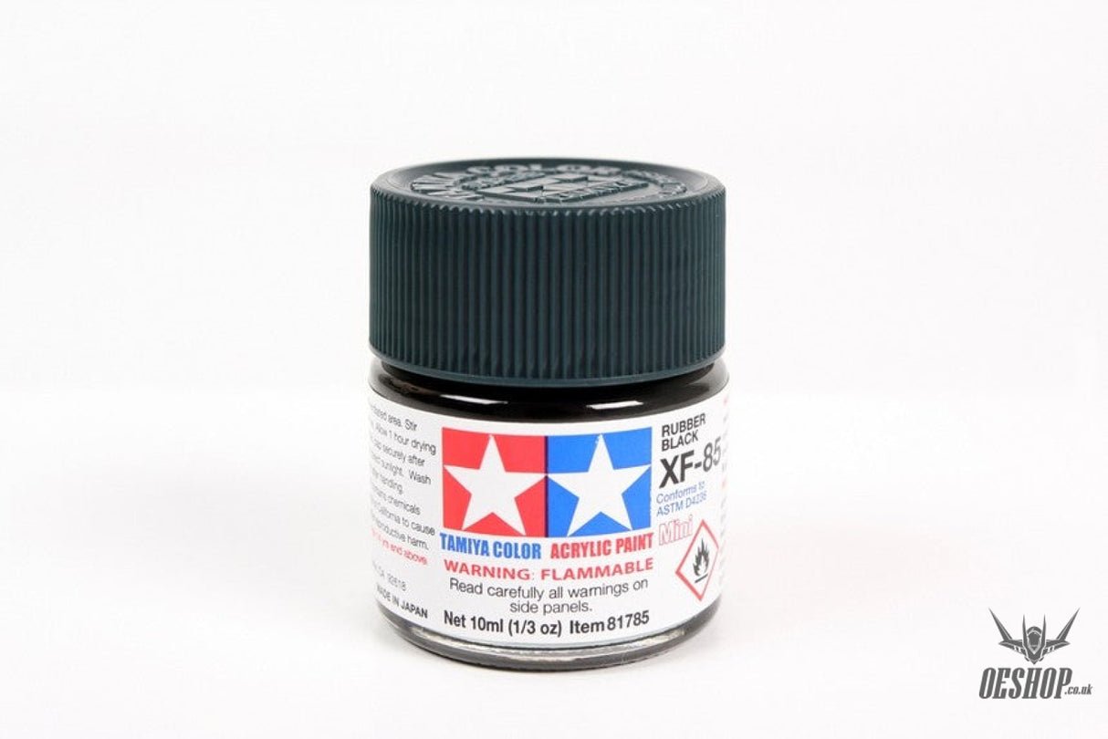 TAMIYA 81785 ACRYL.MINI XF-85 RUBBER BLACK 10ml Tamiya 1.85 OEShop