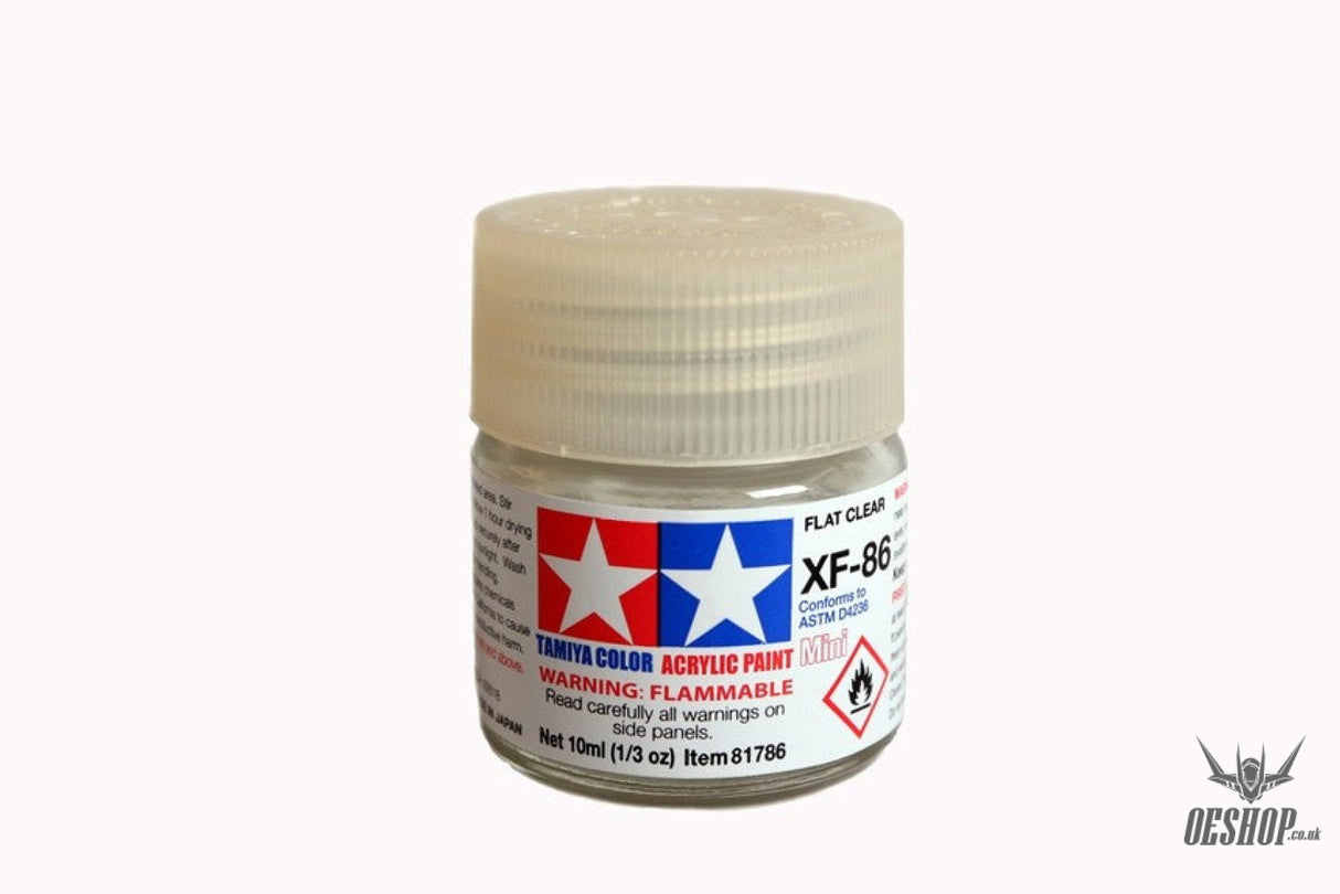 TAMIYA 81786 ACRYL.MINI XF-86 FLAT CLEAR 10ml Tamiya 1.85 OEShop