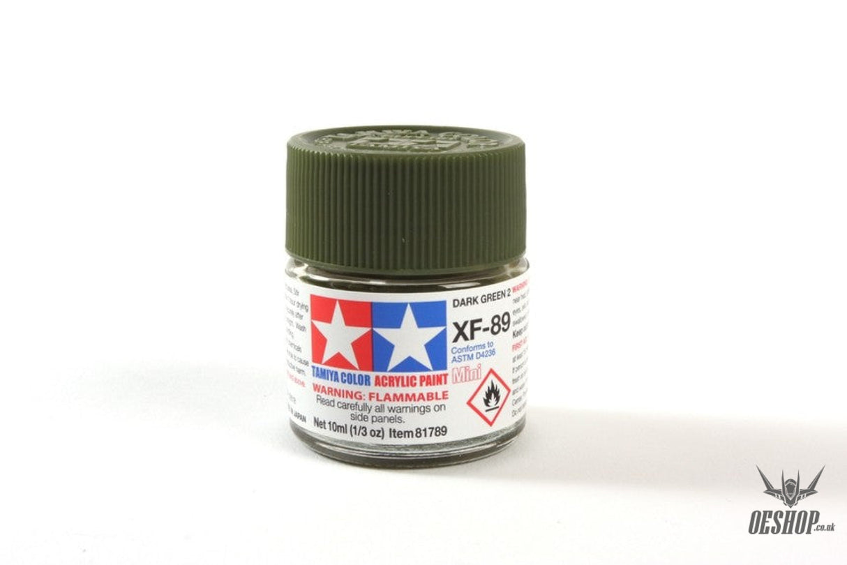 TAMIYA 81789 ACRYL.MINI XF-89 DARK GREEN 2 10ml Tamiya 1.85 OEShop