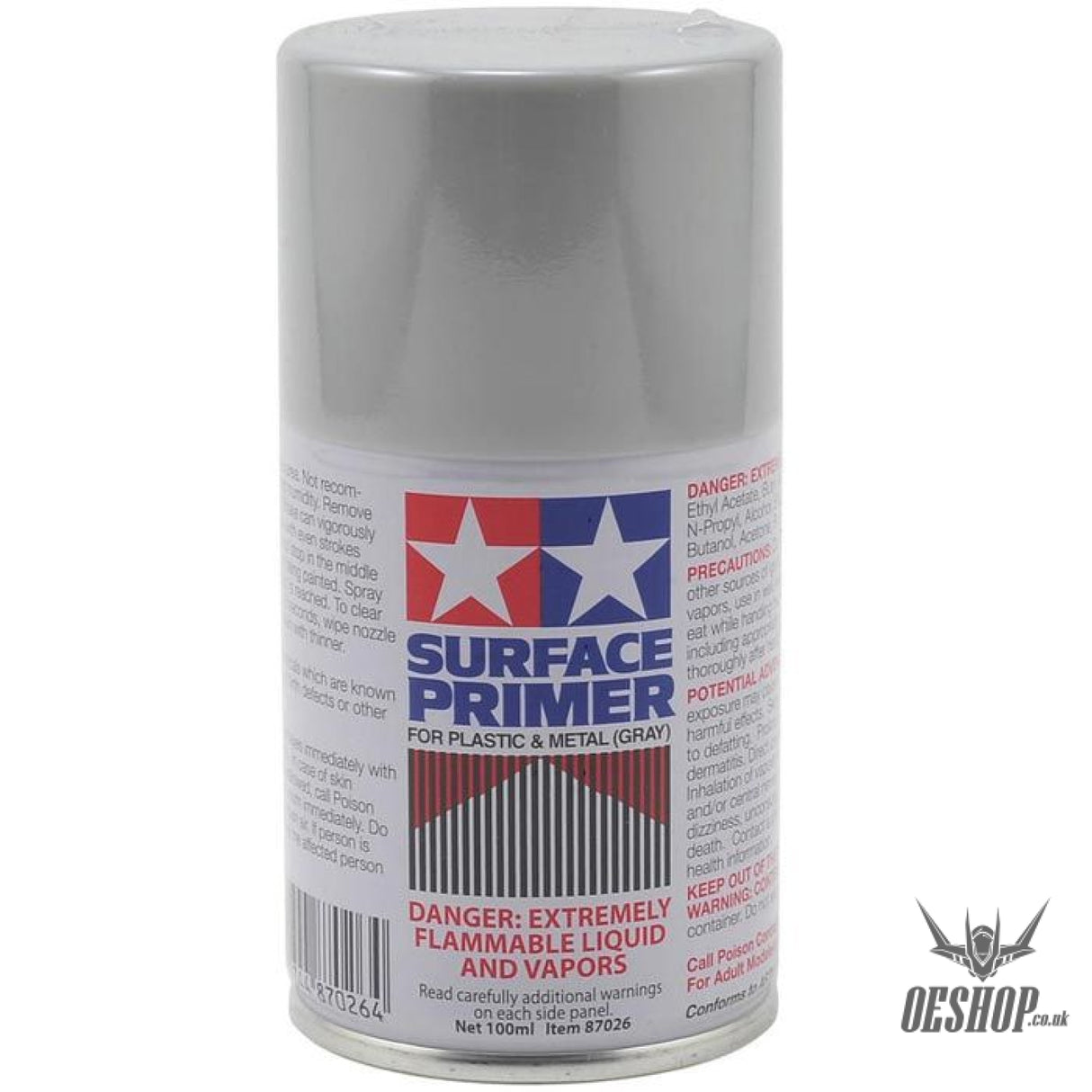 TAMIYA 87026 Surface Primer for Plastic & Metal (Grey) Painting Consumables