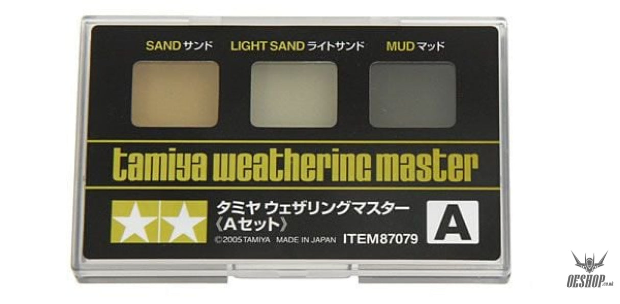Tamiya 87079 Weathering Master A Set: Mud - Sand - Light Sand Painting Consumables