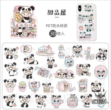 Telado Panda-farm Dairy-farm Stickers Panda-farm Dessert House (30 pieces) Sticker