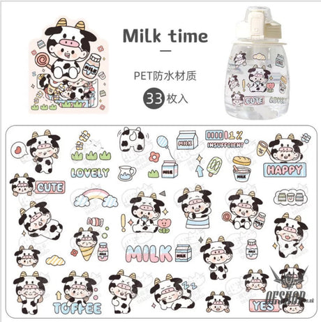 Telado Panda-farm Dairy-farm Stickers Dairy farm Milk Time (33 pieces) Sticker