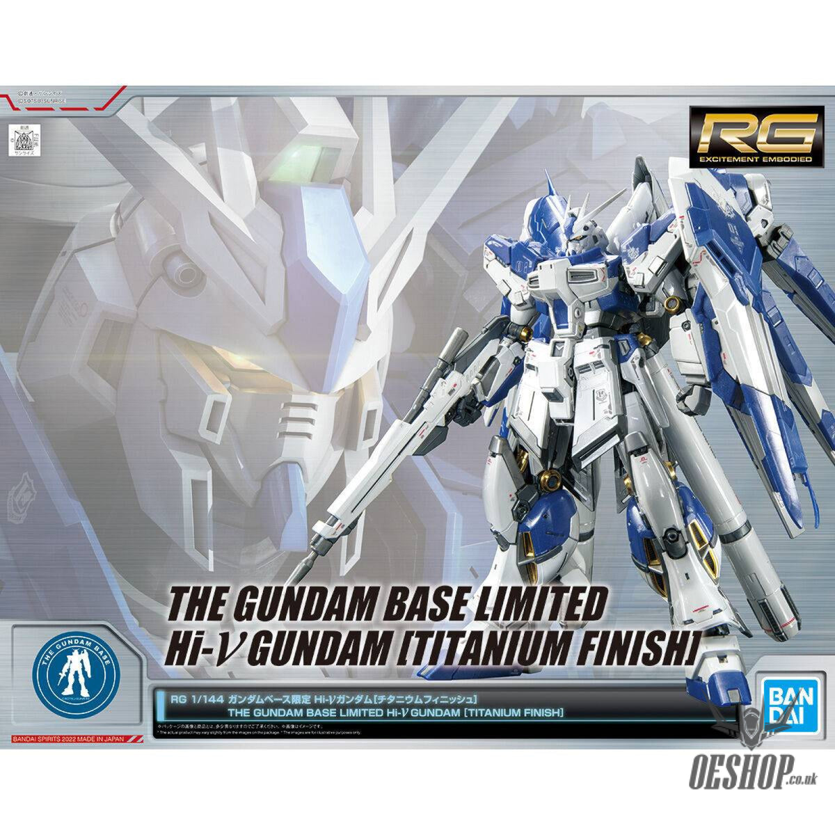 The Gundam Base Limited 1/144 RG Hi-v Gundam (Titanium Finish) - Scale Model Kits