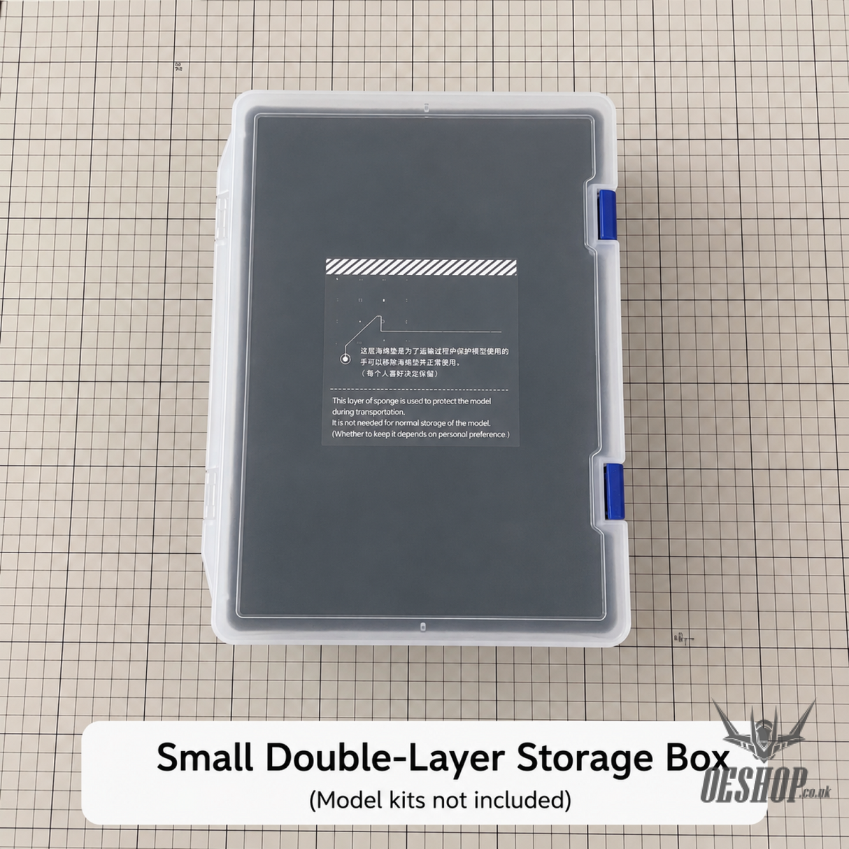 Transparent Display Case for Models Kits - MG Small Double-Layer Box/ RG HG Sazabi Zeon - Storage & Organization