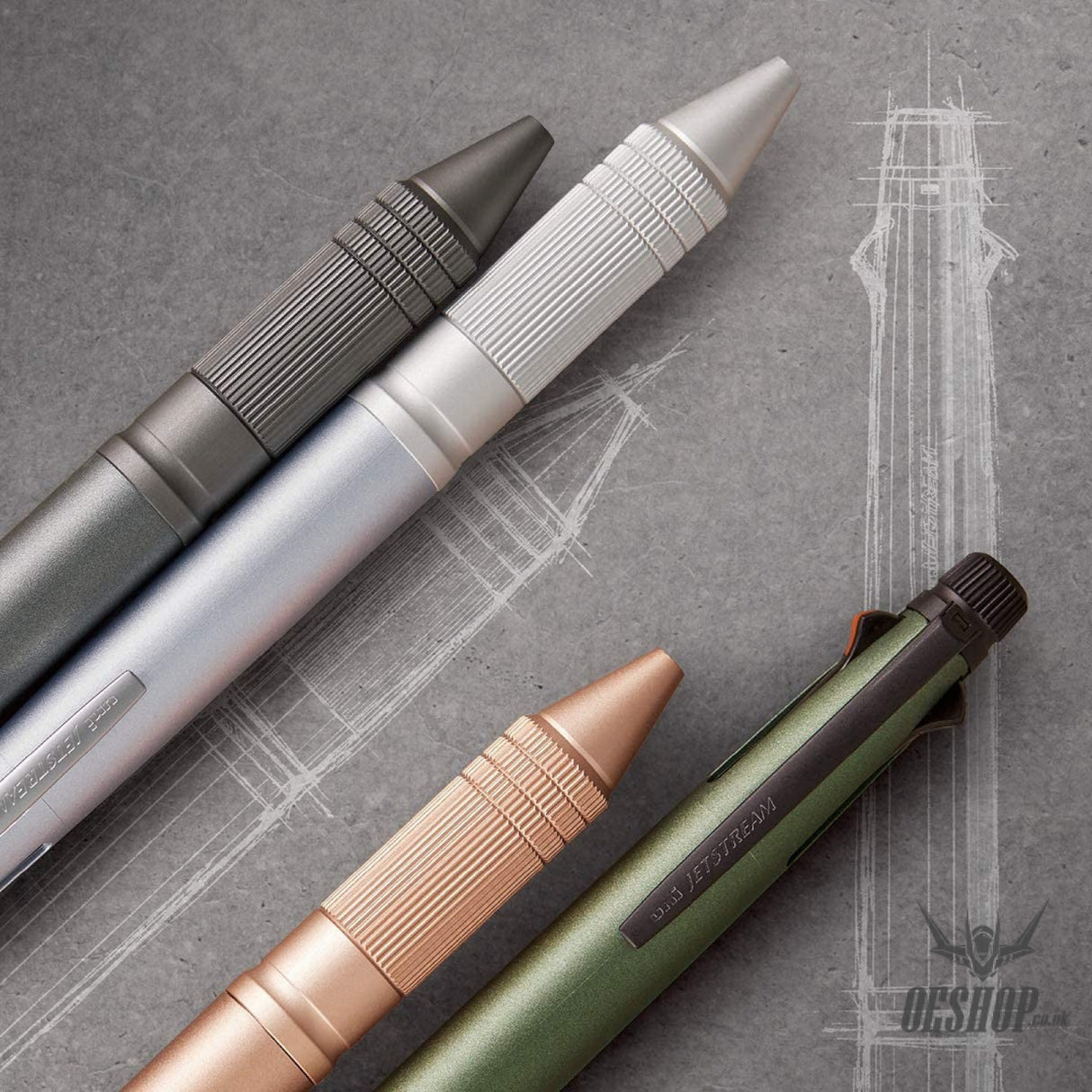 Uni Jetstream 4 +1 Multiple Functions Pen Metal Ice Silver Uni MITSUBISHI PENCIL 22.98 OEShop