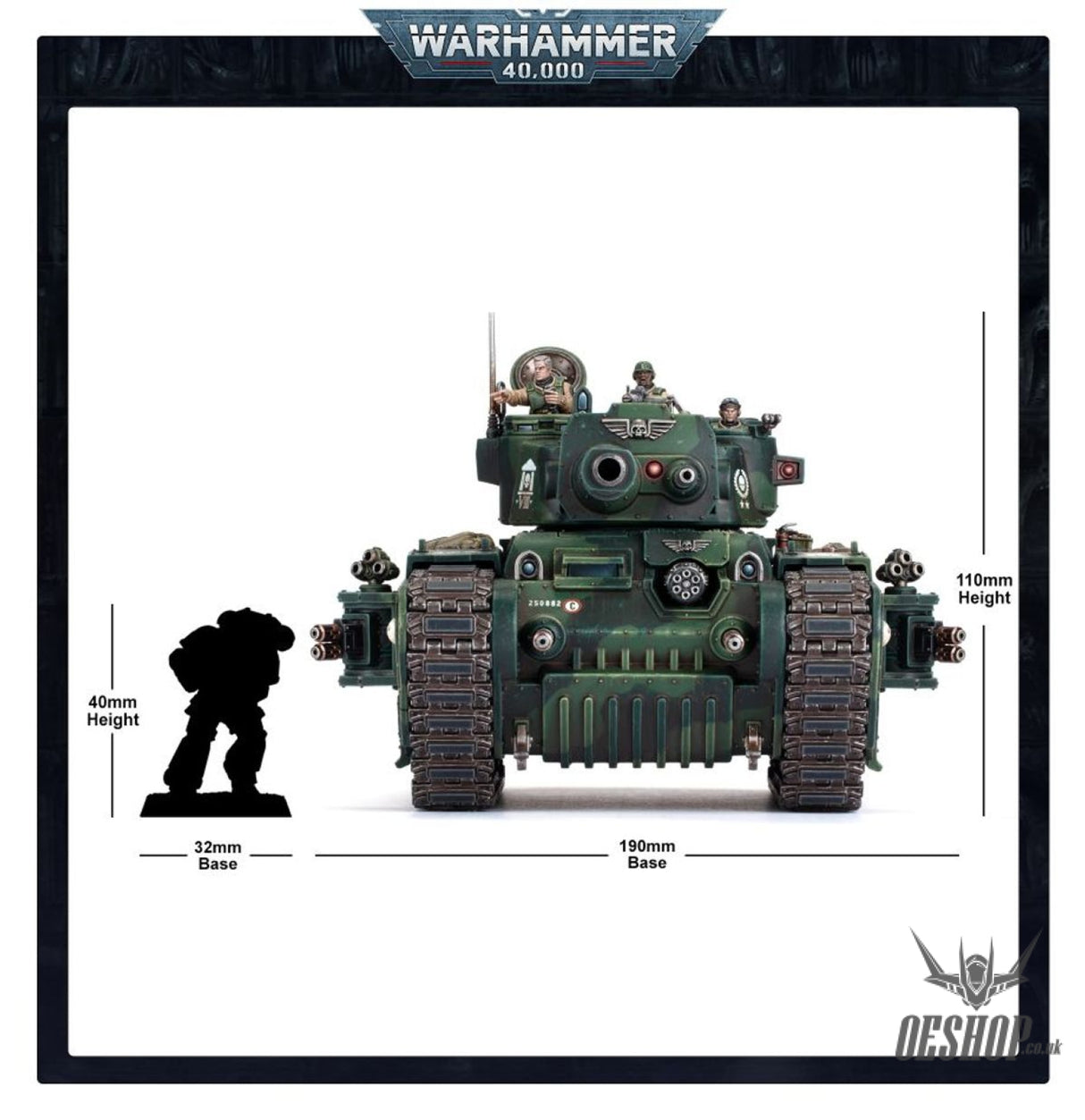 Warhammer 40,000 Astra Militarium: Rogal Dorn Battle Tank 47-31 Tabletop Wargame