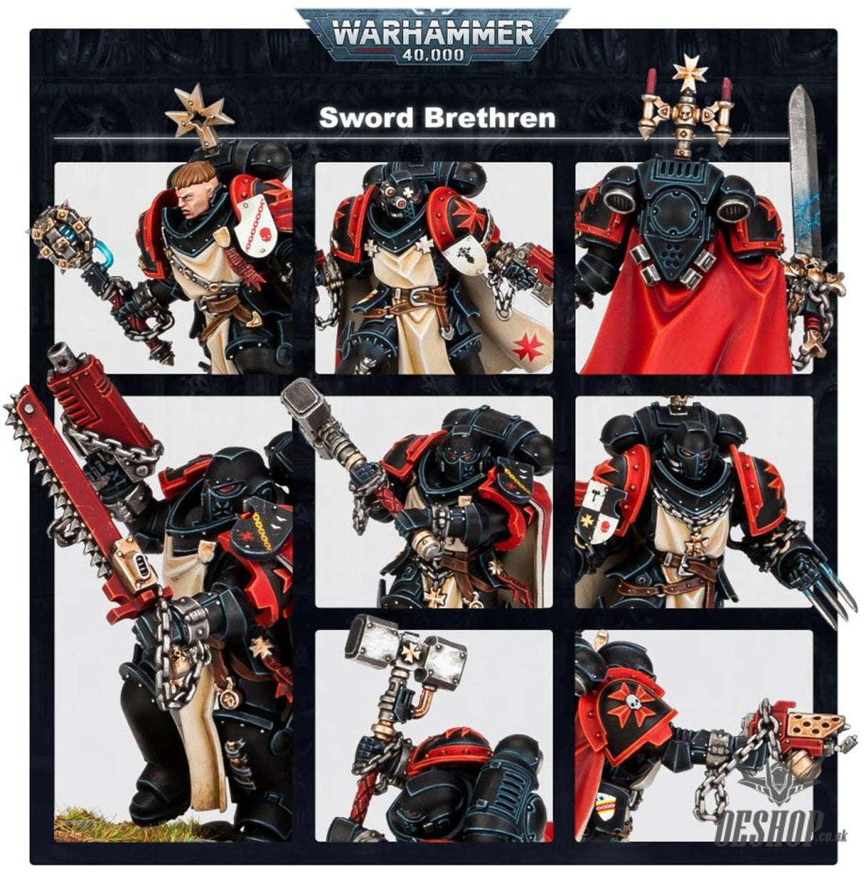 Warhammer 40,000 Space Marines: Black Templars Sword Brethren 55-43 Tabletop Wargame