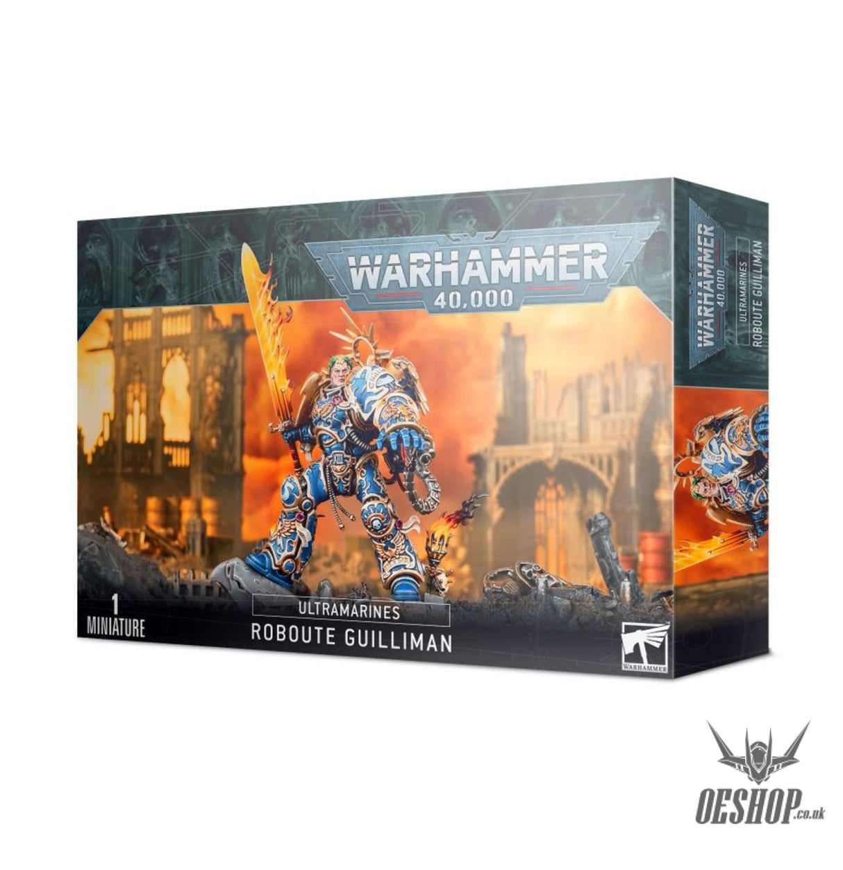 Warhammer 40,000 Space Marines: Ultramarines Roboute Guilliman 55-20 Tabletop Wargame