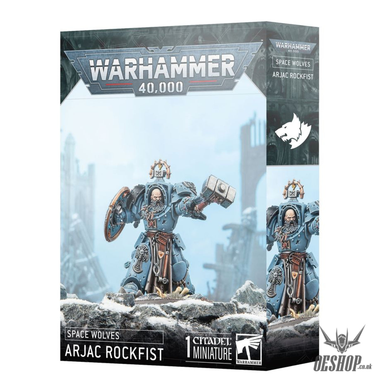 Warhammer 40,000 Space Wolves: Arjac Rockfist 53-38 Tabletop Wargame