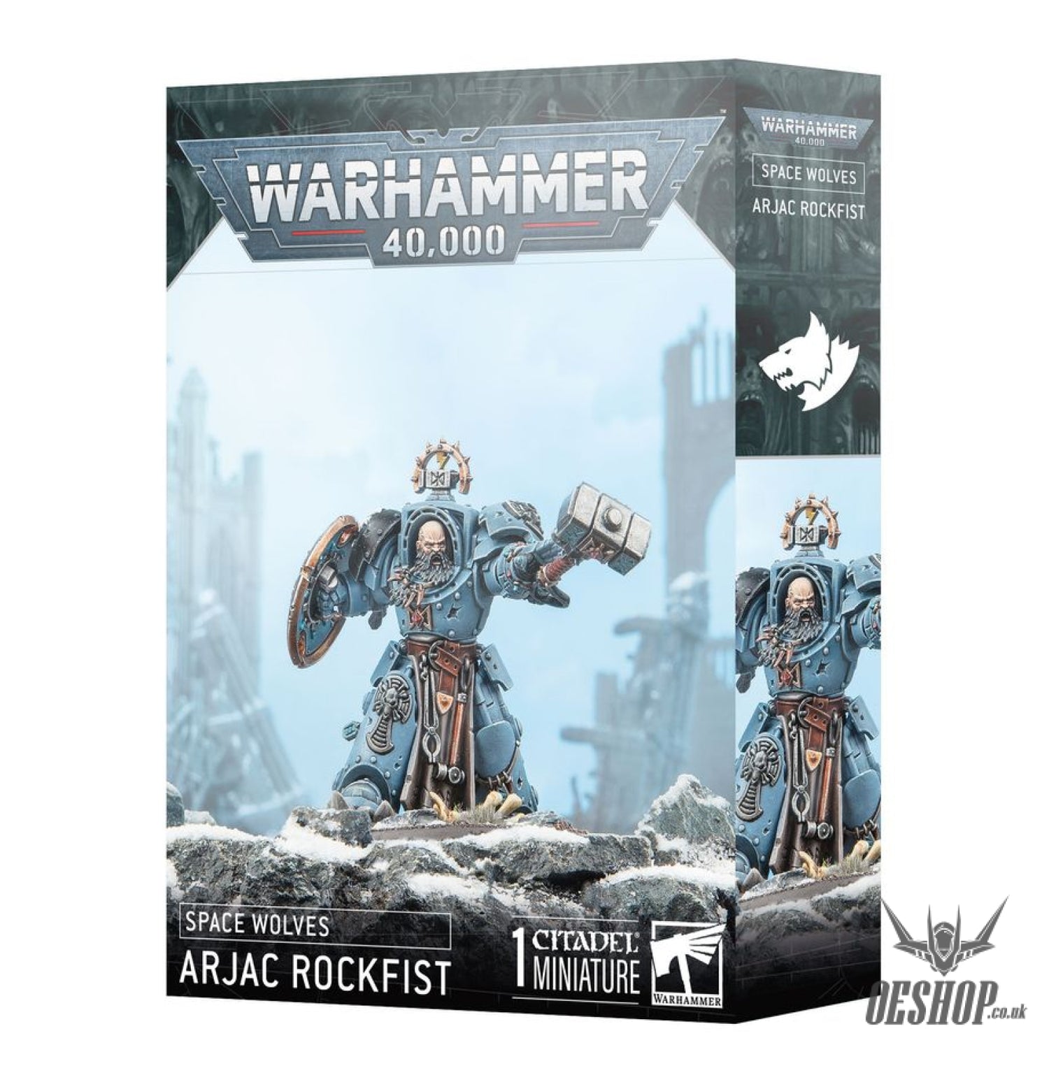 Warhammer 40,000 Space Wolves: Arjac Rockfist 53-38 Tabletop Wargame