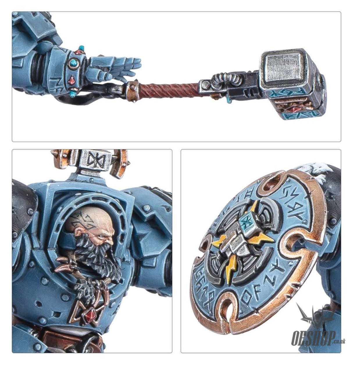 Warhammer 40,000 Space Wolves: Arjac Rockfist 53-38 Tabletop Wargame