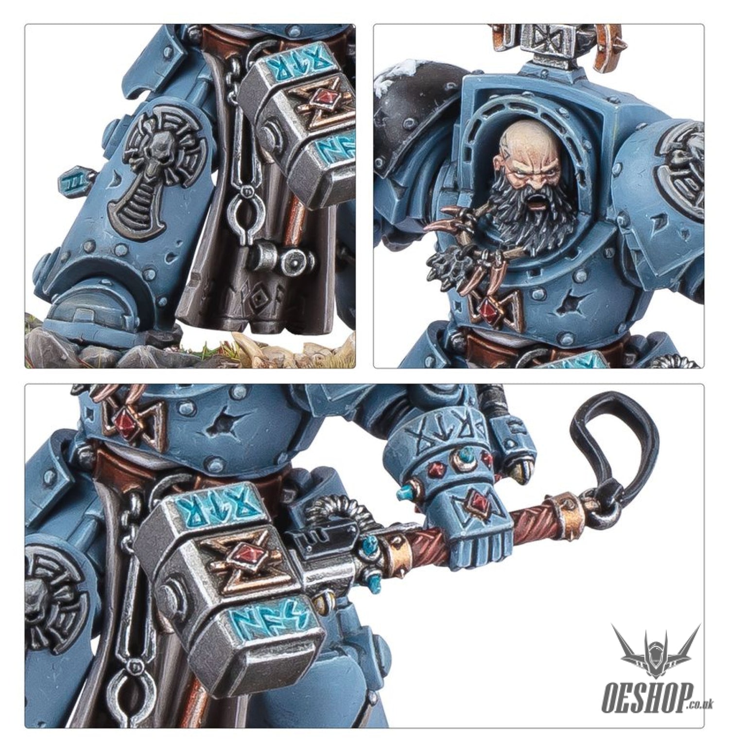 Warhammer 40,000 Space Wolves: Arjac Rockfist 53-38 Tabletop Wargame